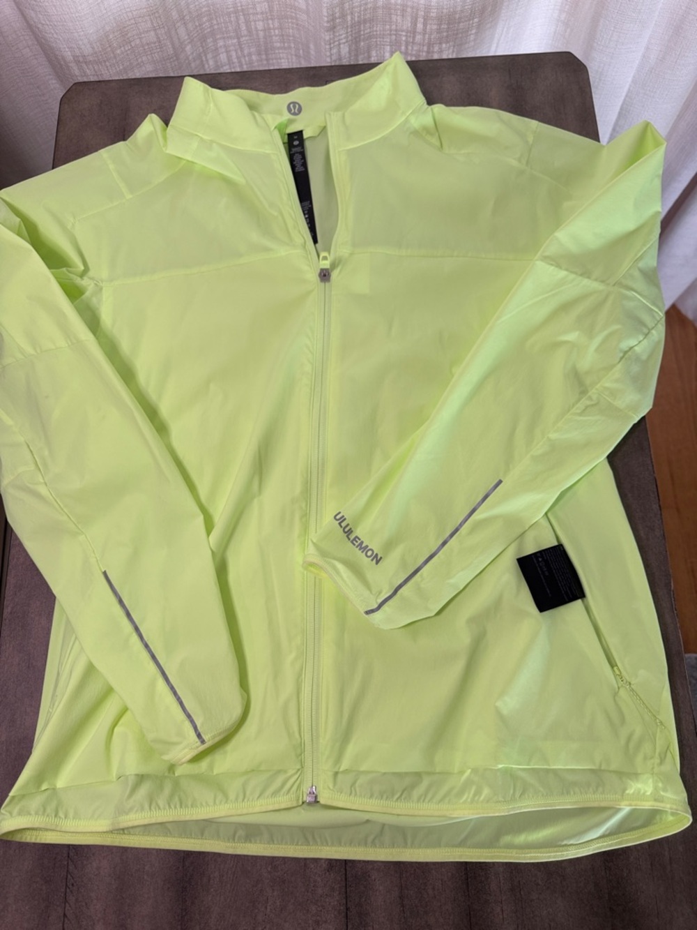lululemon neon yellow full-zip athletic jacket